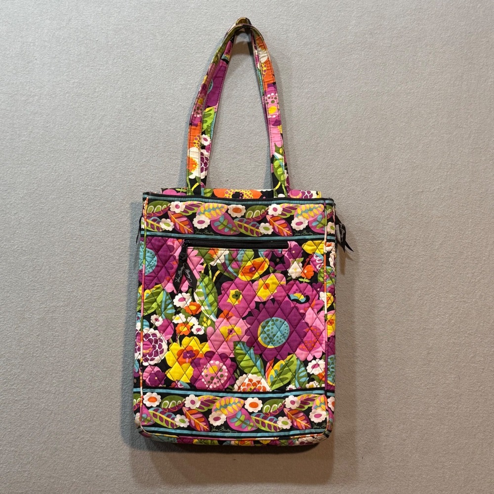 Vera Bradley Quilted "Tutti Frutti" Colorful‎ Boho Floral Travel Laptop Tote